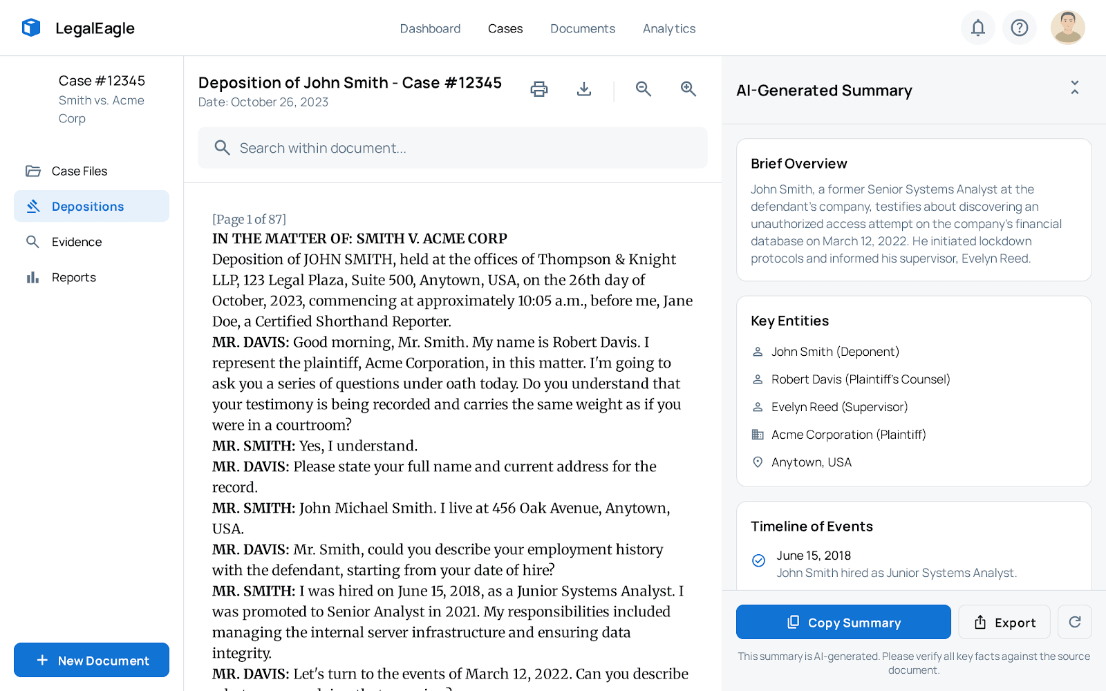 AI-Powered Legal Research & Document Intelligence